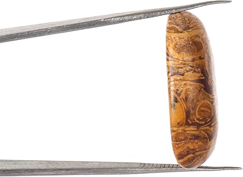 Miniatura 3 de GEMHUB Jaspe mookaita natural amarillo marrón Cabuján ovalado 24.95 CT. Piedra preciosa suelta para masaje spa piedra energética
