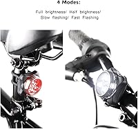 Vista 6 de Rechargeable LED Bike Light Sets, Super Bright Front Headlights and Rear LED Bicycle Lights, 650mah Lithium