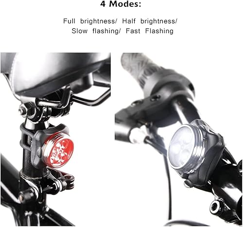 Miniatura 6 de Rechargeable LED Bike Light Sets, Super Bright Front Headlights and Rear LED Bicycle Lights, 650mah Lithium Batteries