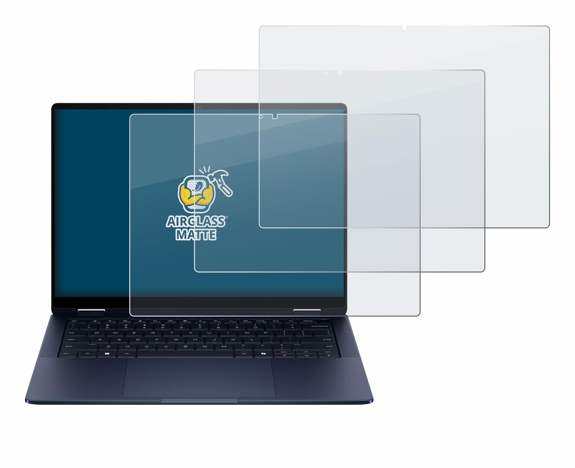 brotect 3 Pezzi Pellicola Vetro per HP EliteBook X Flip G2i 14" | Opaca Protezione Schermo Made in Germany, Anti-Riflesso Durezza 9H Anti-Graffio