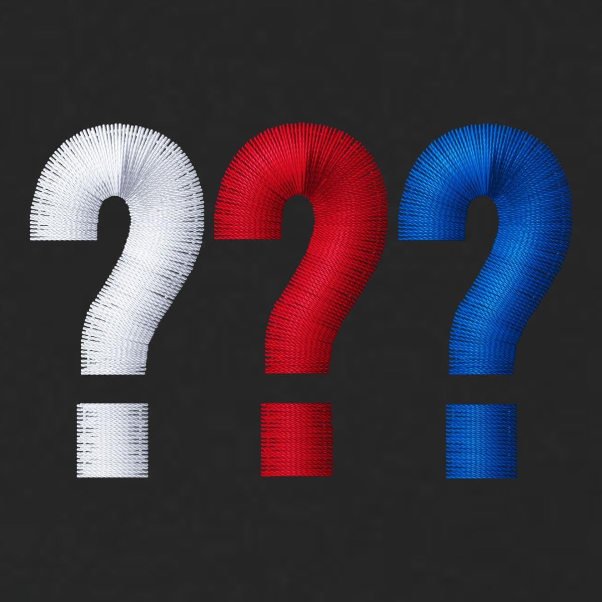 Spreadshirt Die DREI Fragezeichen Logo Stickerei Unisex Hoodie