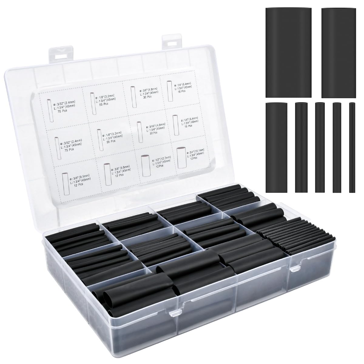 Kit Tubi Termoretraibili Shrinkflex, Rapporto 3:1, Tubo Isolante Per Cavi E Fili, Nuovo