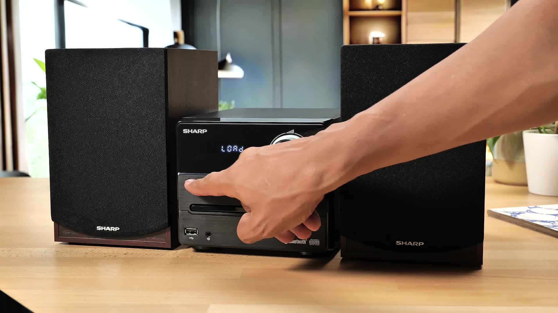 Microsistema Hi-Fi SHARP XL-B514(BK) Tokyo Modern Con Radio FM, Bluetooth 5.0, USB Y CD - Color Negro
