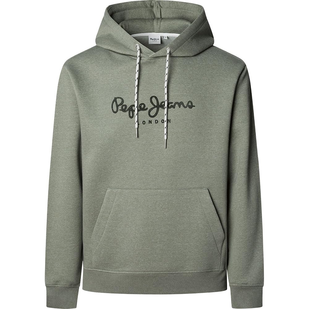 Pepe Jeans Men's Green Macbeth Melange Hoodie 2XL