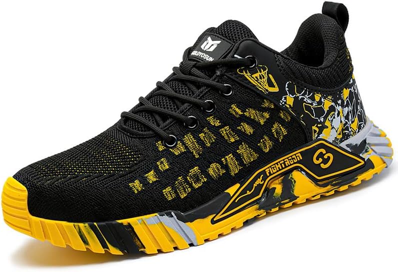 AONEGOLD Steel Toe Shoes for Men Women Comfortable Lightweight Safety Sneakers Slip Resistant Indestructible Construction Work Shoes