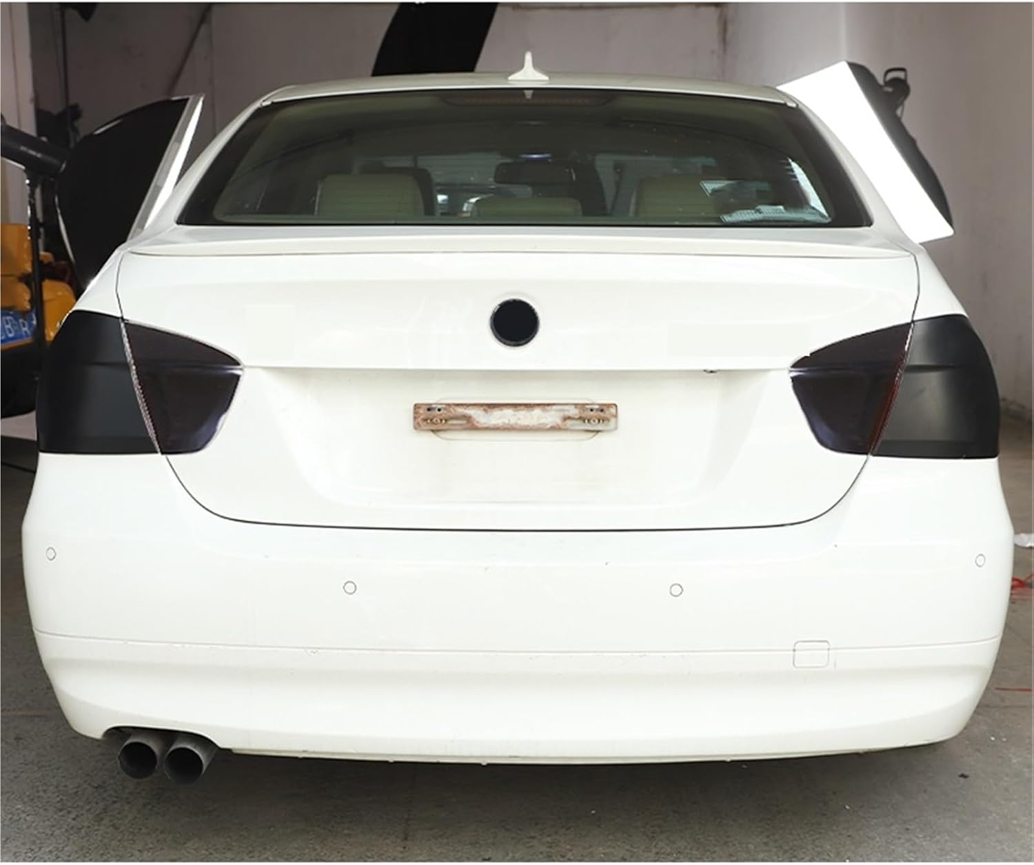 4Pcs Compatible For BMW 3 Series E90 2005-2008 Car Smoked Rear Tail Light Decor Cover Taillight Lamp Trim Garnish Lamp Hoods Accessories