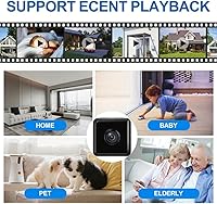 Vista 9 de Mini cámara de seguridad inalámbrica para interiores, cámara WiFi para mascotas, cámara 4K mejorada 2025, gran angular, visión nocturna, cámara
