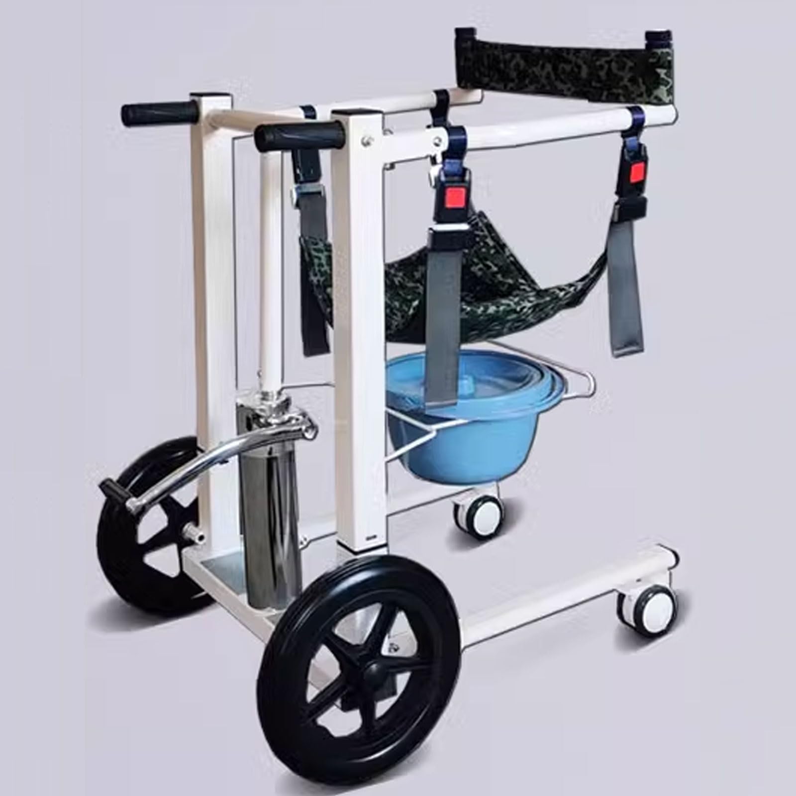 Silla de Traslado for Personas Mayores, Silla de Ruedas for Pacientes Multifunción, Silla de Ruedas Elevadora de Enfermería, Carga Máxima: 150 Kg/330 Libras