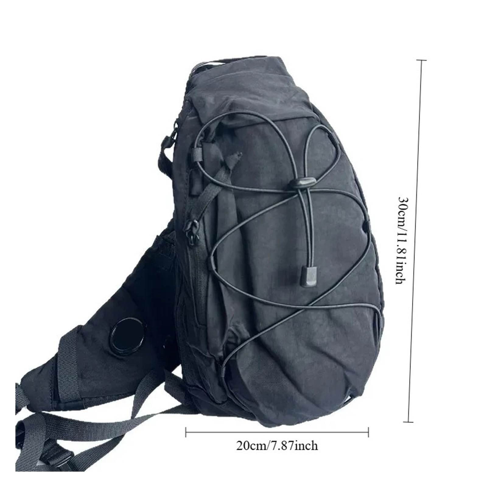 Genérico Bolsa de pecho informal for exteriores gran capacidad compatible con hombres y mujeres(Khaki)