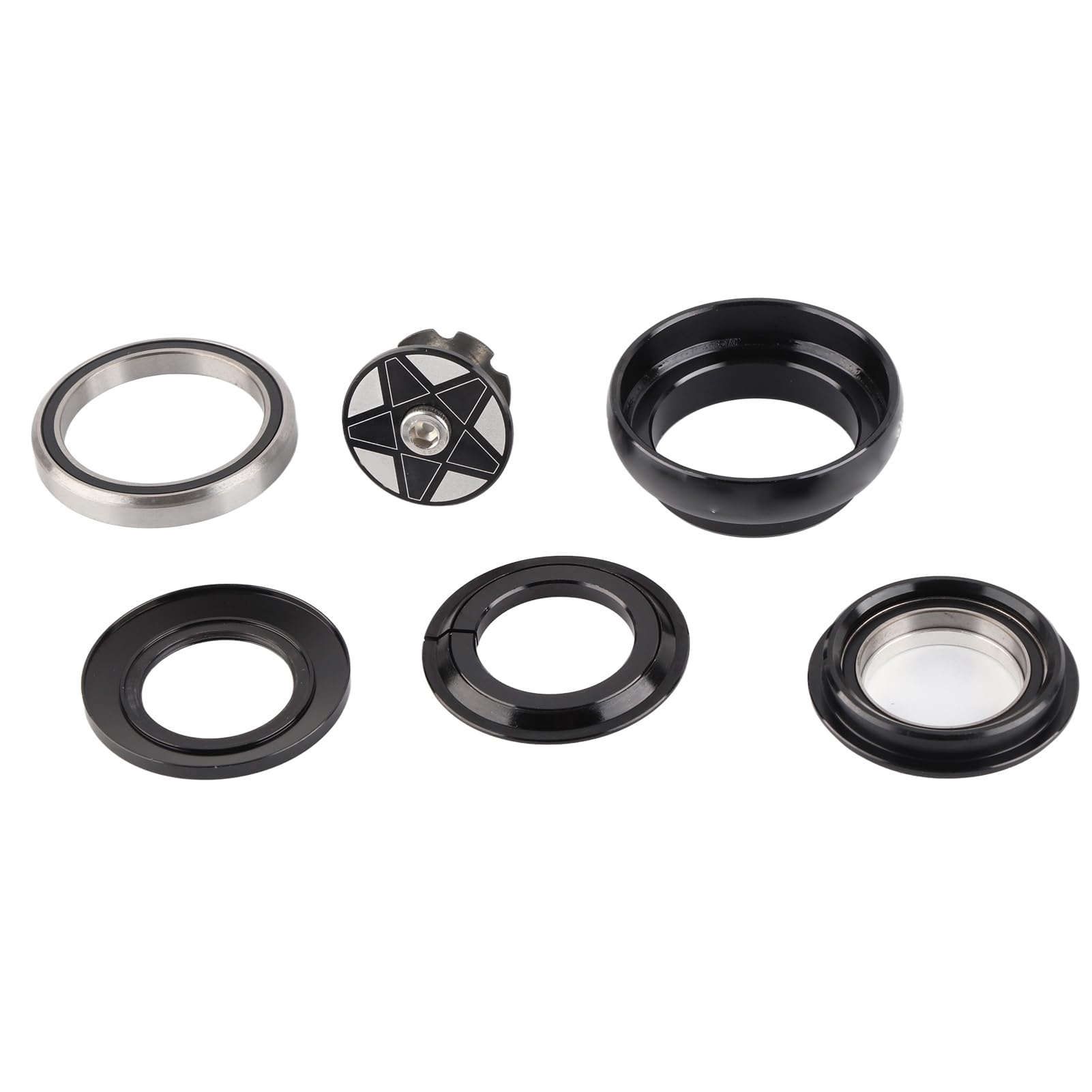 External Bearing Bike Headset for 44mm Straight Tube Frame – Aluminum Alloy Bicycle Accessory, Smooth Rotation & AntiRust Design