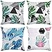 Set di 4 fodere per cuscini 18"x18",federa per cuscino con stampa geometrica botanica nordica,federe morbide per sedia stile auto 517-517393