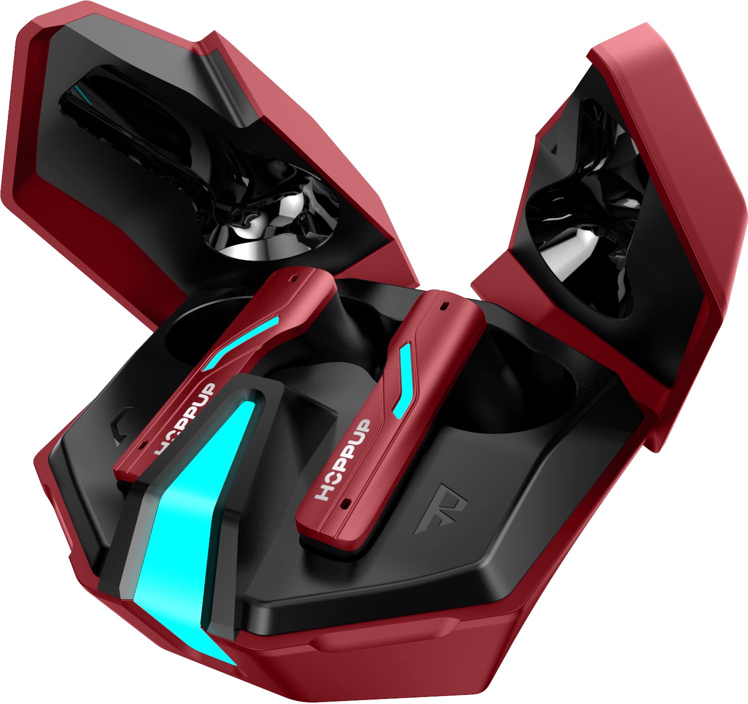 HOPPUP Xo6 Gaming Earbuds with 35MS Low Latency, RGB LED, 13MM Drivers & 50H Playtime Bluetooth (Red, True Wireless)-image-49