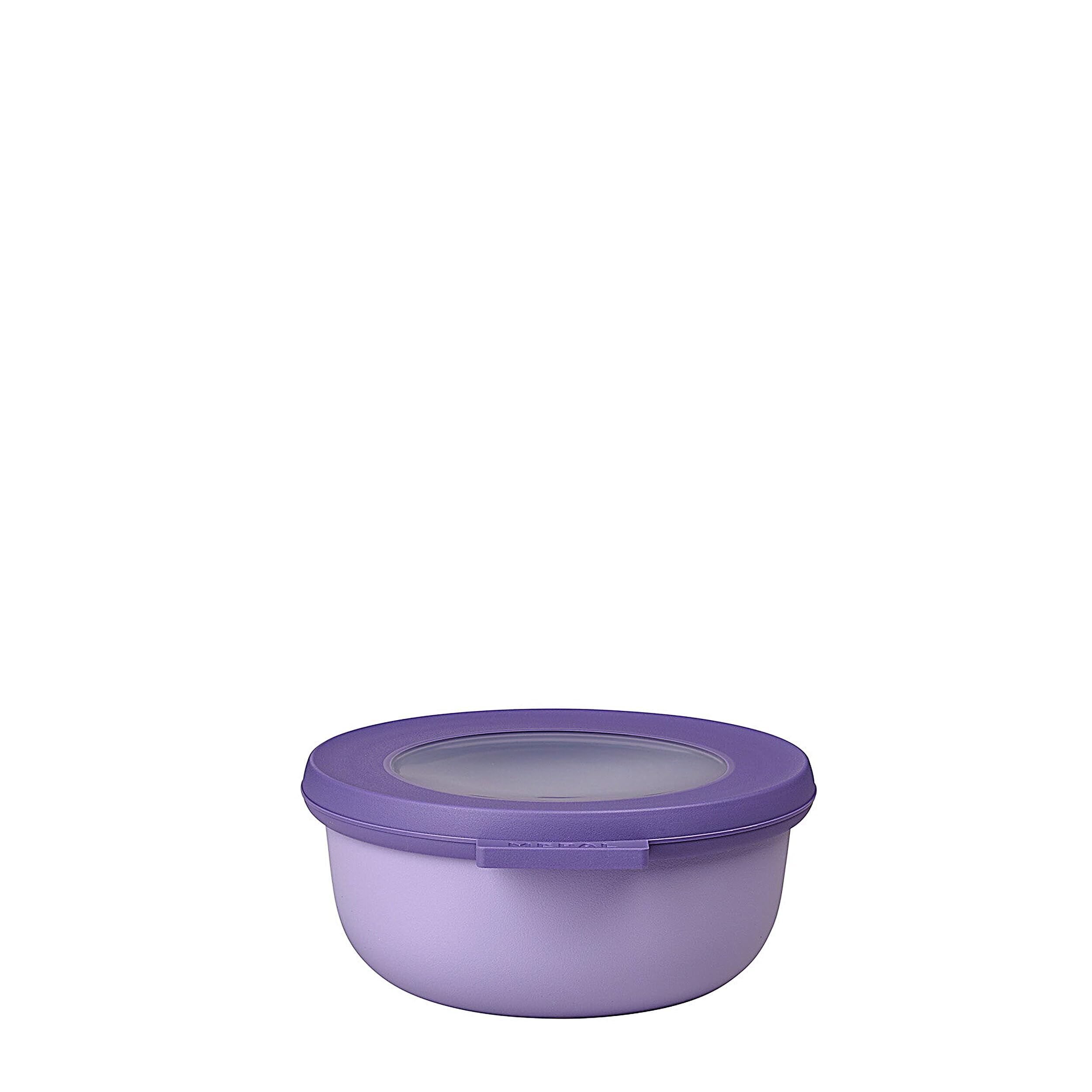 Mepal – Multi Bowl Cirqula Rectangular – Food Storage Container with Lid - Suitable as Airtight Storage Box for the Fridge & Freezer, Microwave Container & Servable Dish – 350 ml – Vivid lilac
