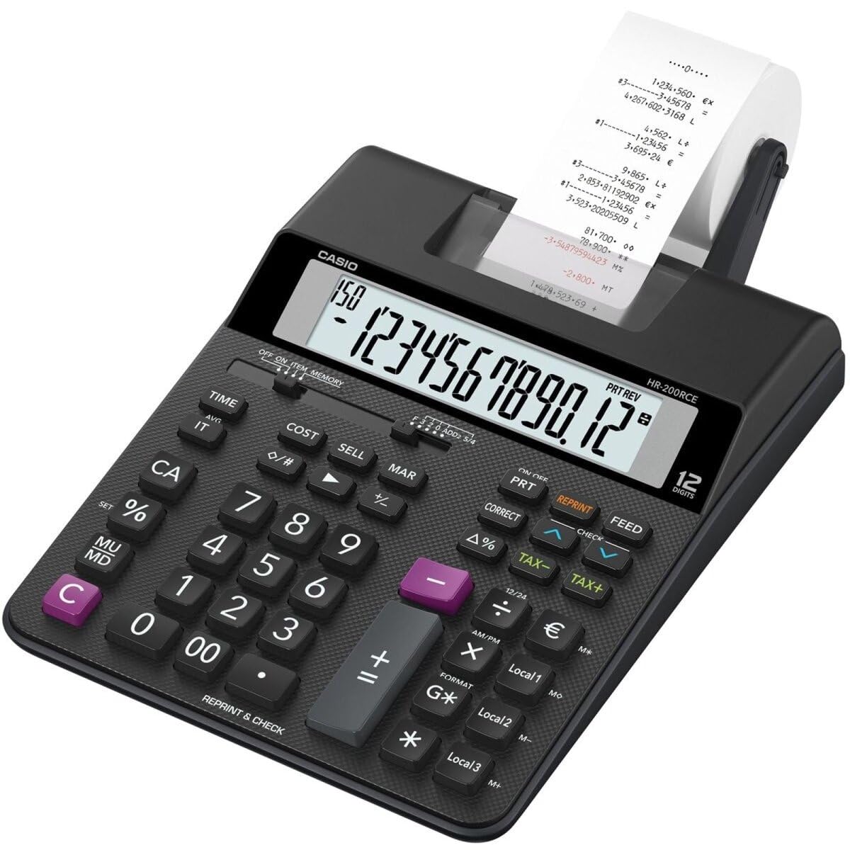 Casio HR200RCE Calculatrice Imprimante Semi Professionnelle