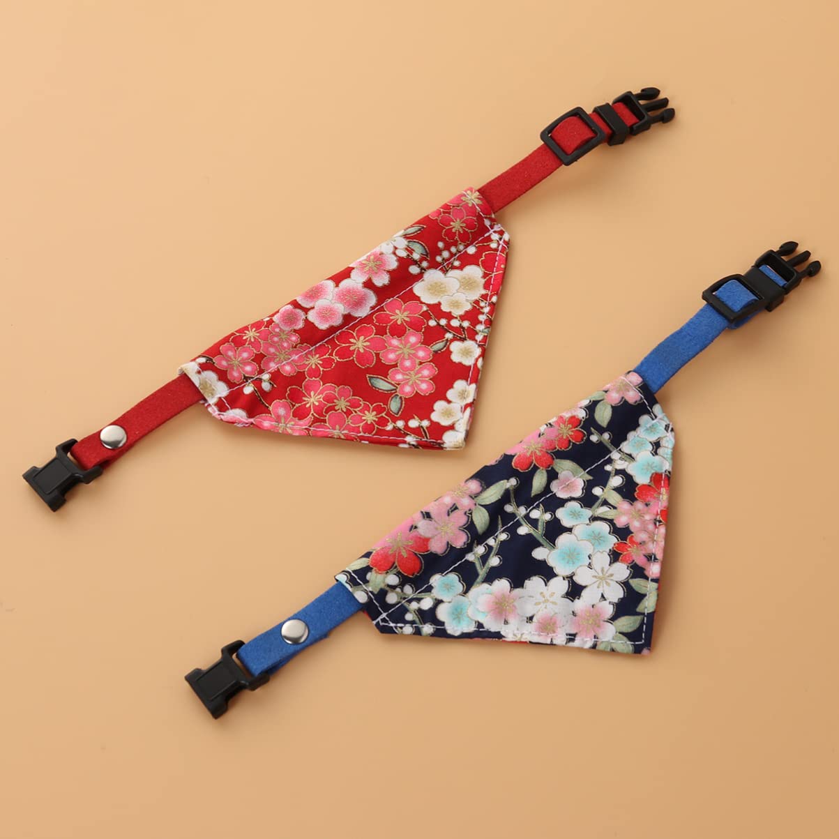 POPETPOP 6pièces Collier Bandana pour Chien Ajustable avec Motif Floral Triangulaire