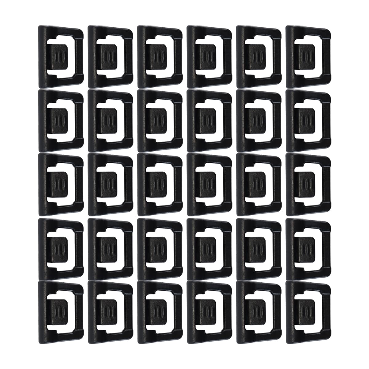 Ausi 30PCS Tent Poles Hooks Sky Hooks Plastic Aperture 4.8mm Slide Width 18mm for Outdoor Camping Awnings Hanging Lights