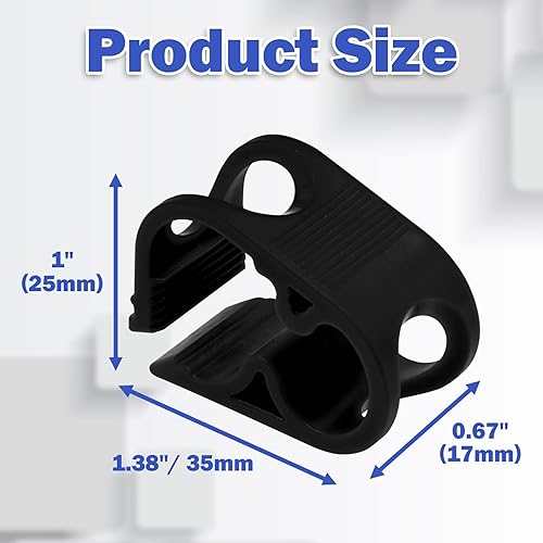 Miniatura 5 de Murtenze Abrazadera de manguera de sifón, abrazadera de control de flujo, abrazadera de tubo ajustable, abrazaderas de tubo de plástico, color negro