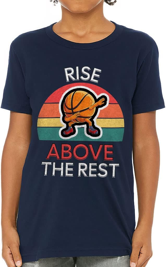 Rise Above The Rest Kids' T-Shirt - Inspirational T-Shirt - Basketball Tee Shirt for Kids