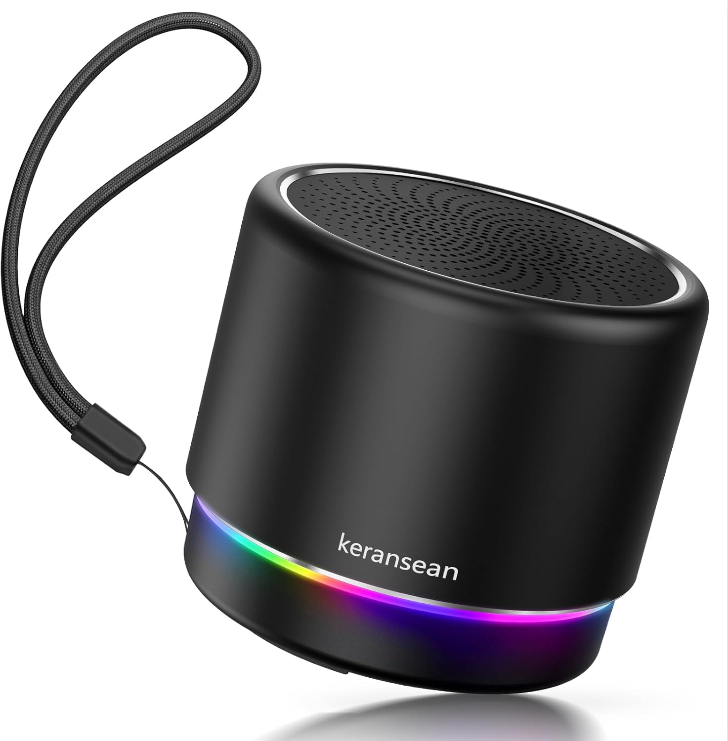 Keransean Portable Bluetooth Speaker 5.4, Mini Speaker, 12H Battery Life & Noise Reduction Mic, TWS Pairing, Wireless Speaker for Home, Travel, Outdoor Adventures by Music Lovers and Commuters (Black)