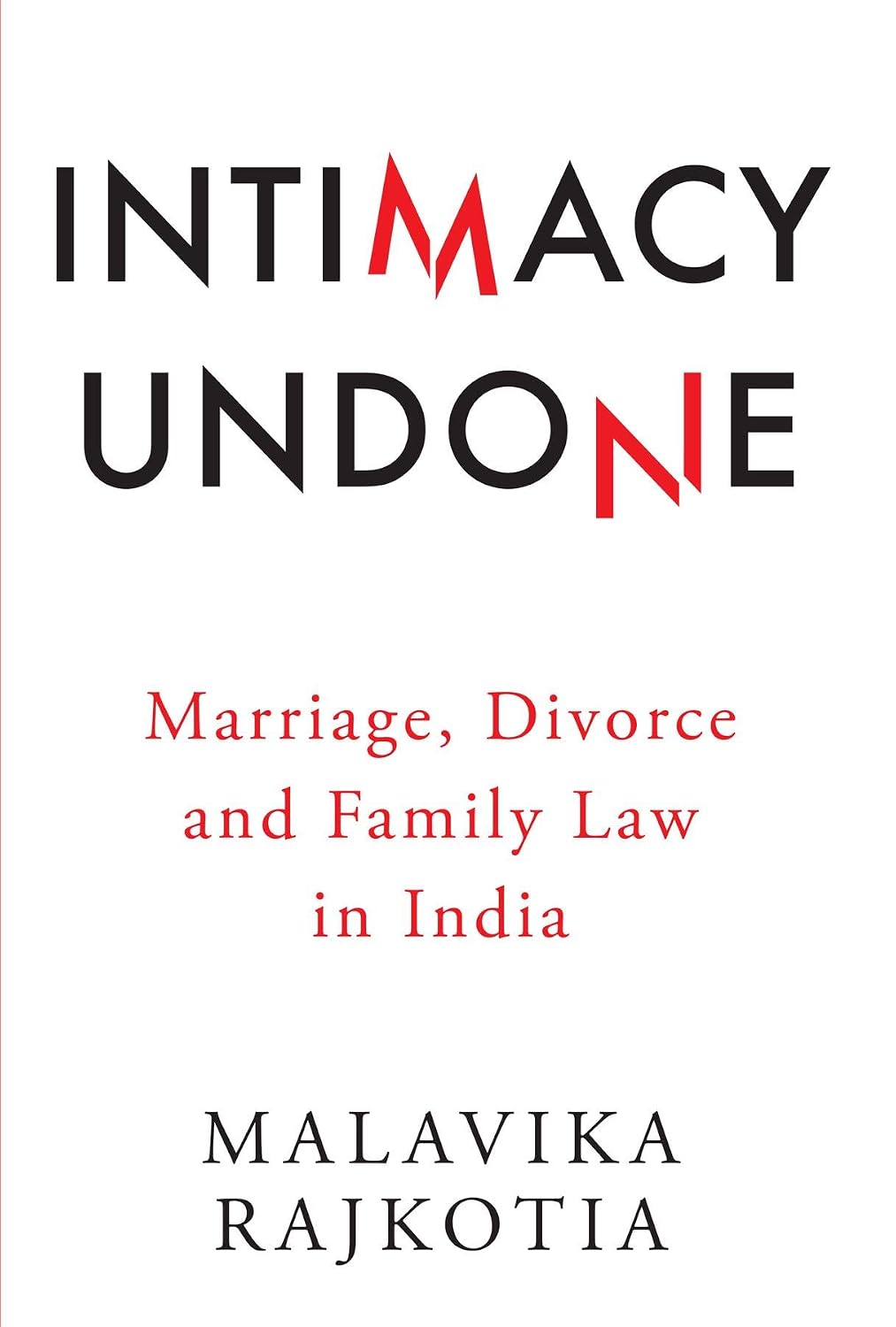 Intimacy Undone: Marriage, Divorce and Family Law In India