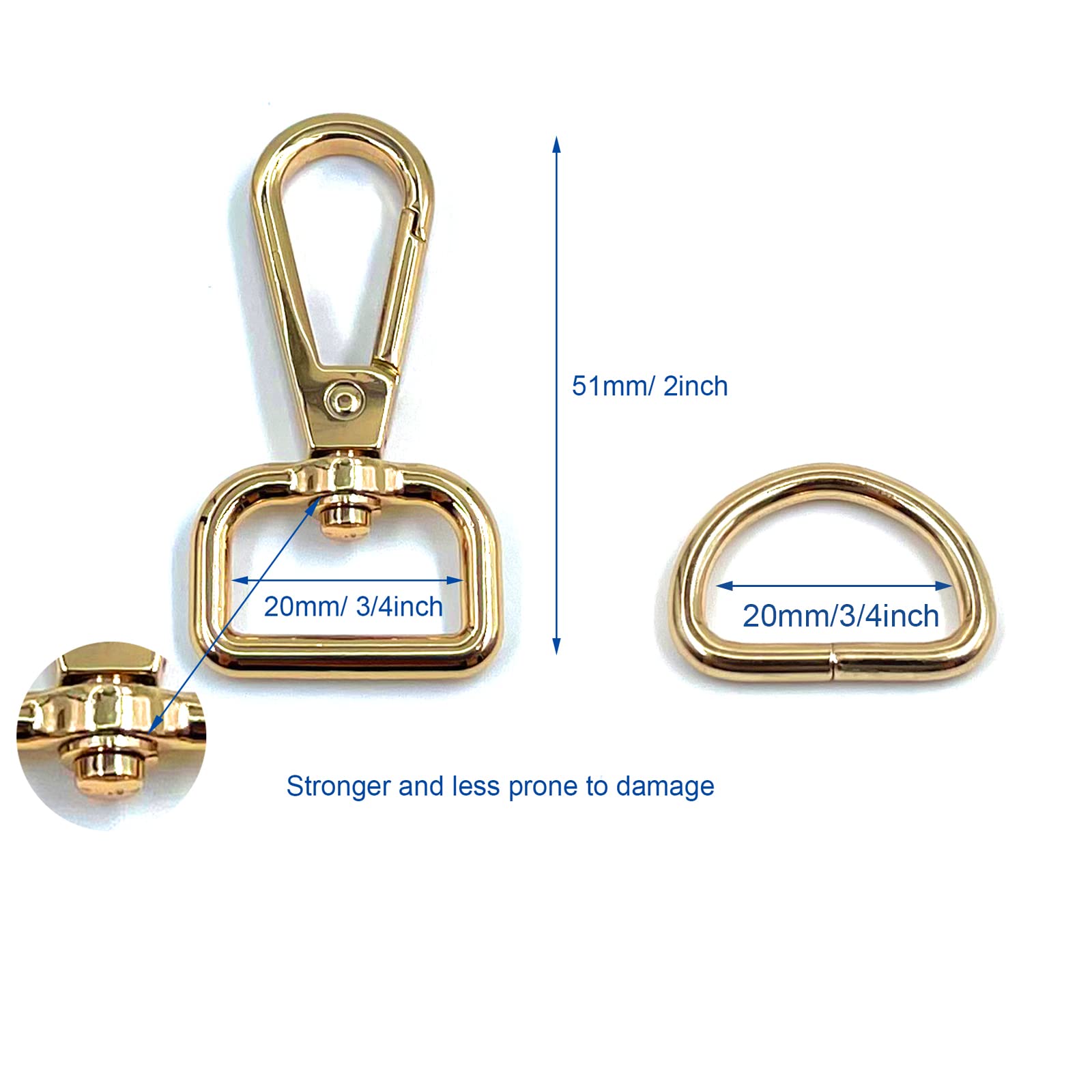 Amazon.com: YIXI-SBest 20 Pcs Square Ring Lobster Clasp Claw