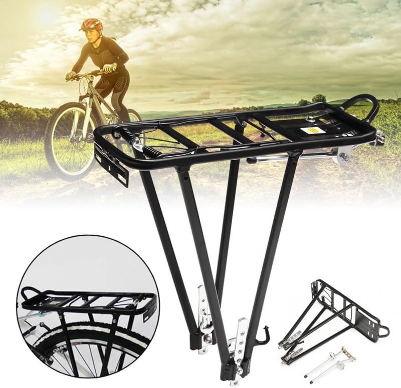 Miniatura 6 de Portaequipajes universal para bicicleta con abrazadera para marcos de 26 a 29 pulgadas