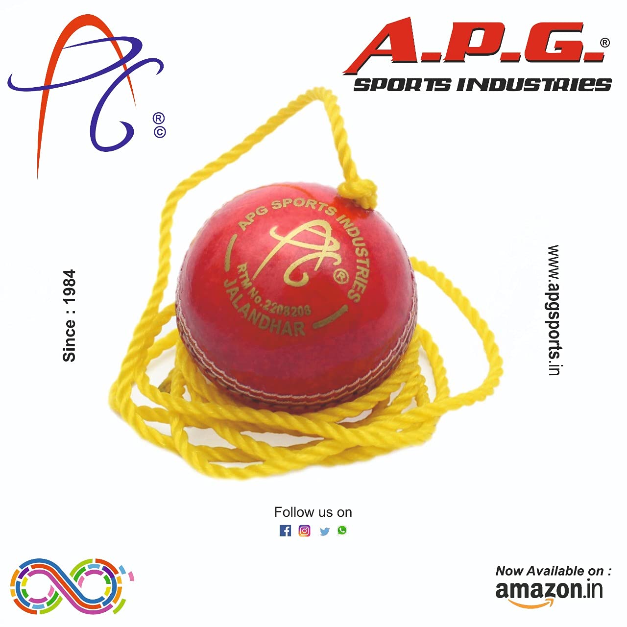 Balle De Cricket Cuir Rouge - Entraînement Batteur - Suspendue Hanging Ball