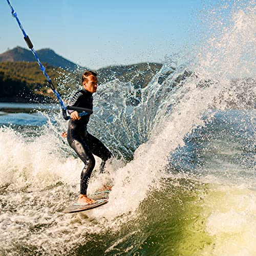 Mumuboat Wakesurf Rope With Handle, 25Ft Adjustable Wake Surf Rope Floating Watersport Ropes For Wake Surfing (Blue & White) #TOP5