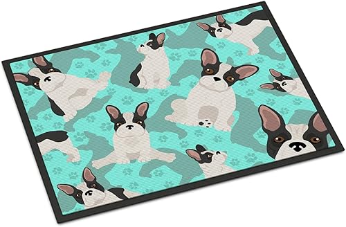 Caroline's Treasures Alfombrilla de Bulldog Francés Blanco y Negro para Interior o Exterior 24x36