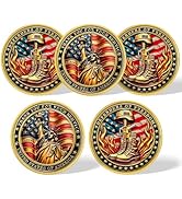 2 Pcs Veteran Military Challenge Coins - Saluting Soldier Eagle Patriotic Appreciation Gifts
