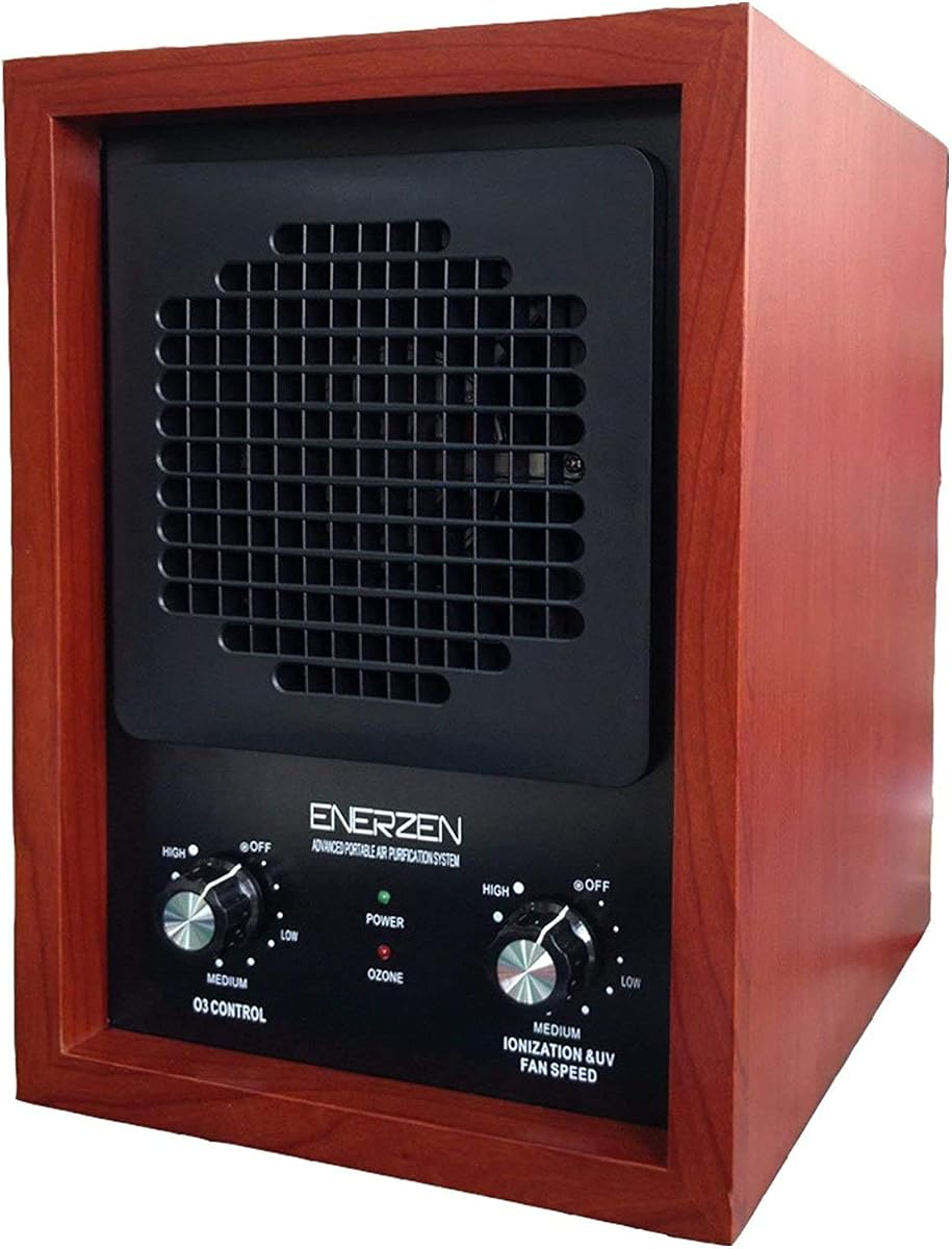 Purificador de aire HEPA comercial Enerzen LB-444 3500 pies cuadrados. Pie. Limpiador ionizador de ozono Aire limpio