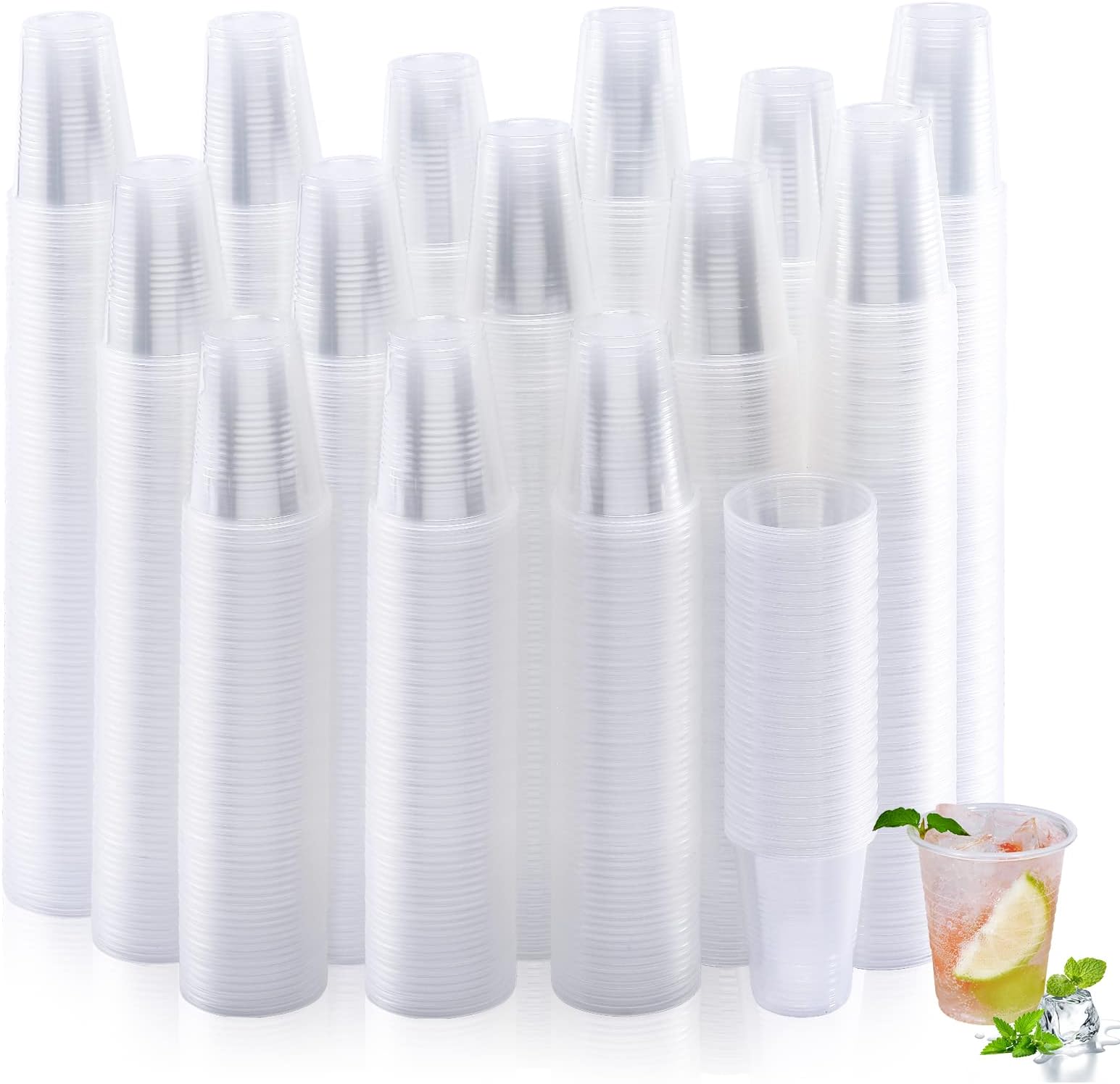 Pickmesh 200 Pack Flamingo Disposable Plastic Cups Bulk 10
