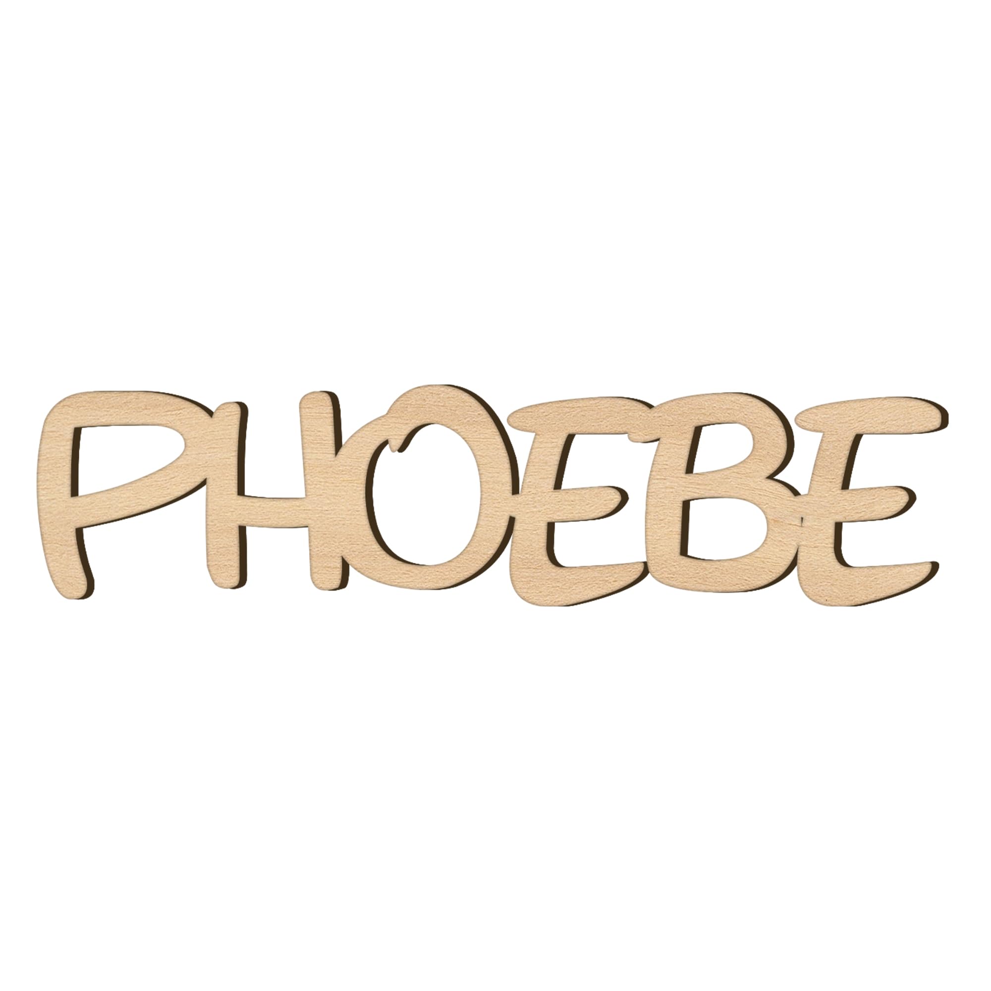 Any Name Text Wooden Colour Personalised Mirror Bedroom Nursery Hanging Door Sign Wall Decoration Plaque (Font Style 3, Cherry Veneer) โ image 1