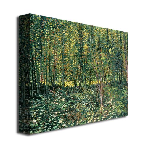 Trees And Undergrowth, 1887 By Vincent Van Gogh, 35X47-Inch Canvas Wall Art #TOP1