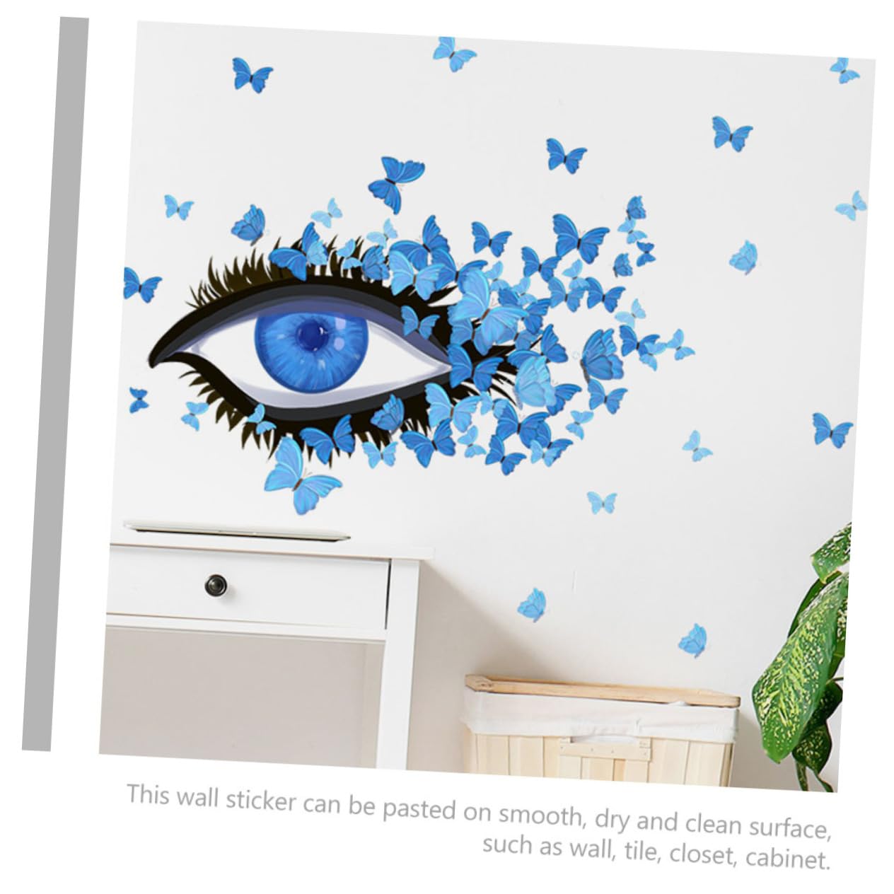 SHINEOFI 3 Set Adesivi Murali Adesivo Per Camera Autoadesivo Farfalla Decorazioni Arredamento Casa Adesivo Da Parete Per La Casa Decalcomania Della Parete Del Soggiorno Pvc Blu 2 Pezzi*3