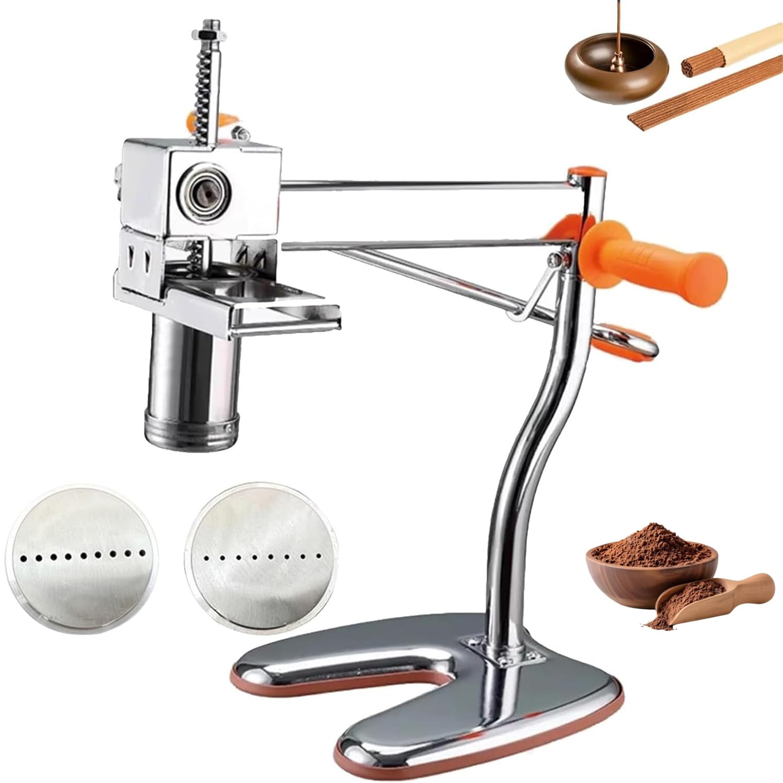 Wsexyy Manual Stick Incense Making Machine, Incense Stick Extruder With 1.5mm, 2.5mm Moulds, Stainless Steel Manual Incense Press, Diy Fragrance Accessory, For Making Incense Sticks