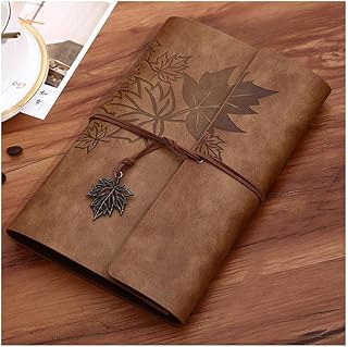 A7/A6/A5 Caderno Vintage Couro PU Caderno em Branco Diário Kraft Caderno de Notas Diário de Viajantes Caderno Escolar