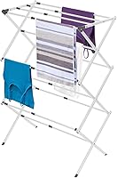 BLACK+DECKER 3-Tier Expandable Foldable Laundry Drying Rack - Space-Saving Heavy Duty Metal Air Dryer, White