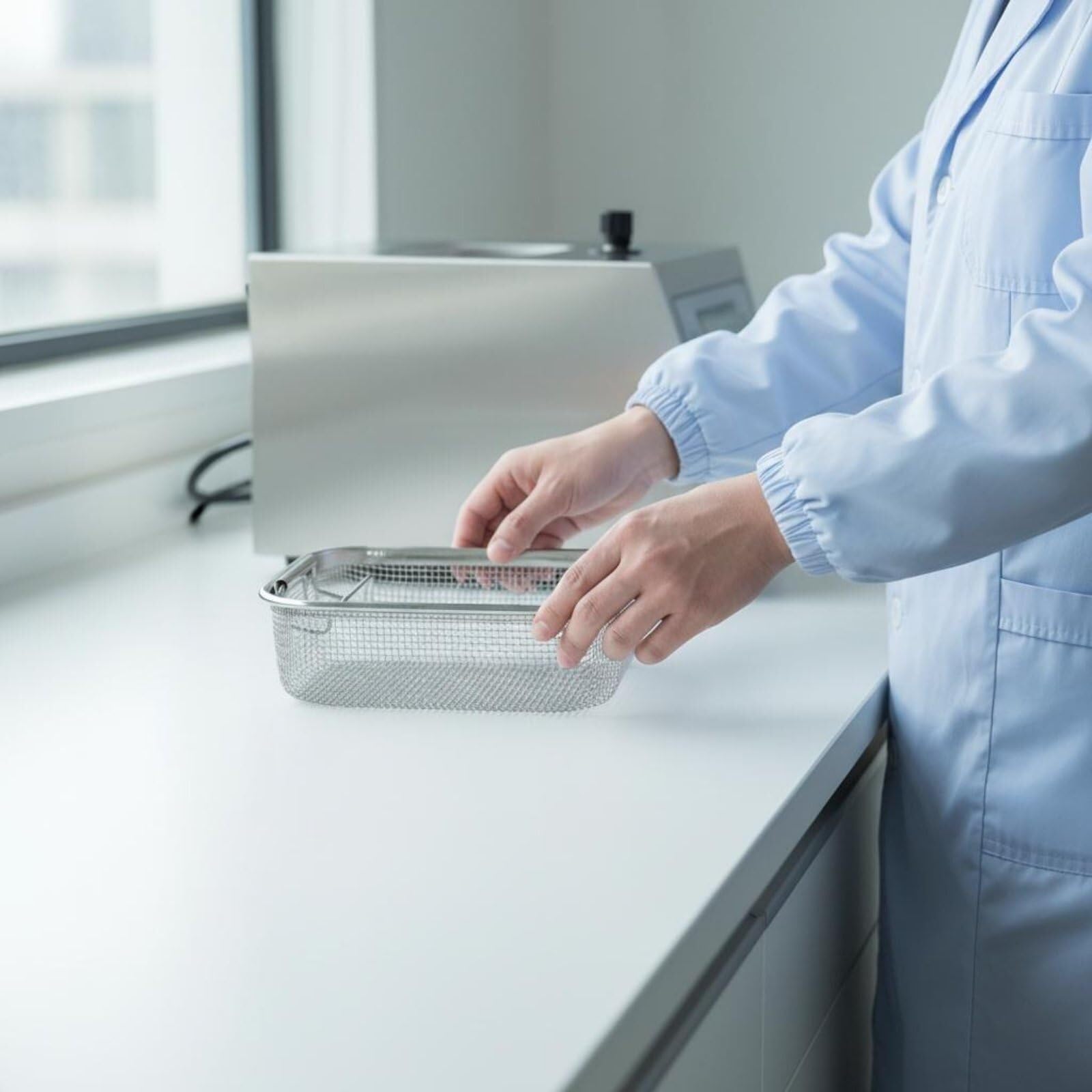 Ultradźwiękowy kosz do czyszczenia części zegarków, kosz ze stali nierdzewnej o drobnych oczkach | Do czyszczenia ultrasonicznego, precyzyjny kosz sitkowy dla zegarmistrzów i naprawy biżuterii, odporny na korozję (1,3 l)