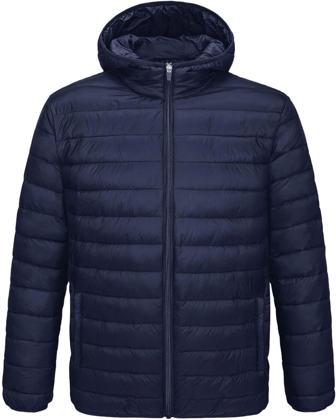 Men's Hooded Puffer Jacket Waterproof Quilted Warmth Snow Ski Hiking