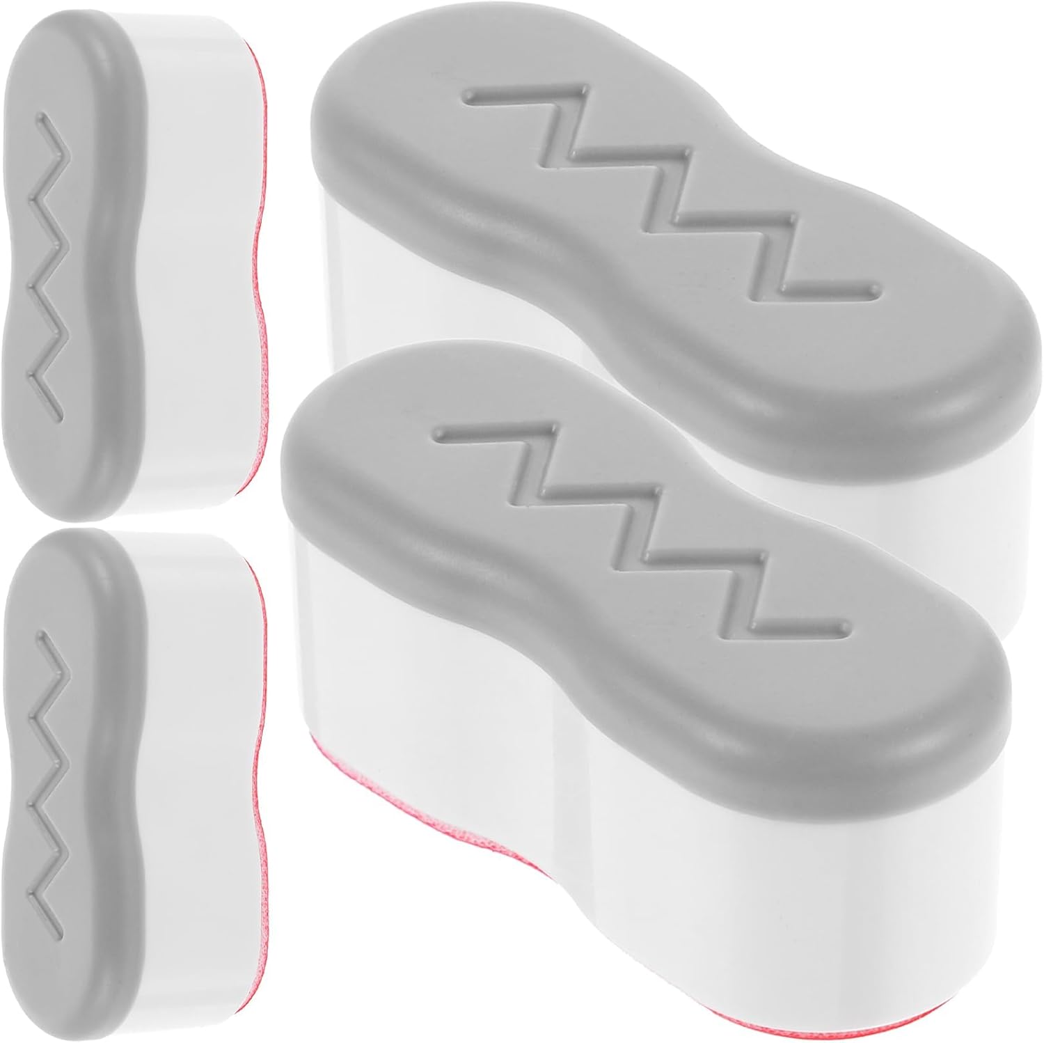 4Pcs White Toilet Seat Bumpers & Adhesive for Seat Lid & Lifter Spacers (4.5 x 1.7 x 2 cm)