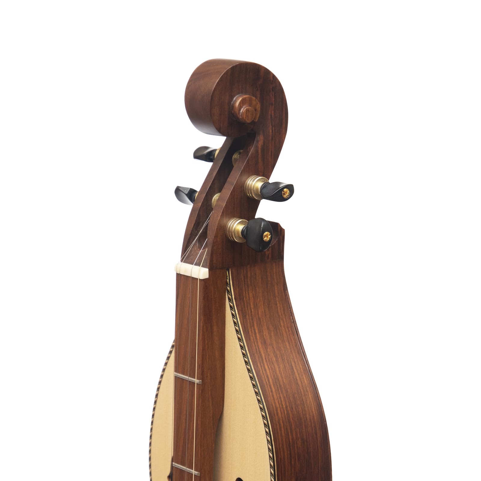 Mountain Dulcimer - Palissandro a 4 corde, con foro a F, con filetto