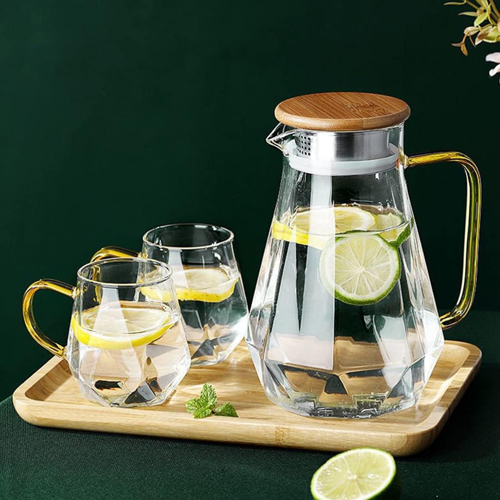 Hemoton 75Oz Cold Water Pitcher with Leak-Resistant Lid and Comfortable Handle - Wide Mouth Glass Jug for Iced Tea Juice and Party Beverages - Image 8