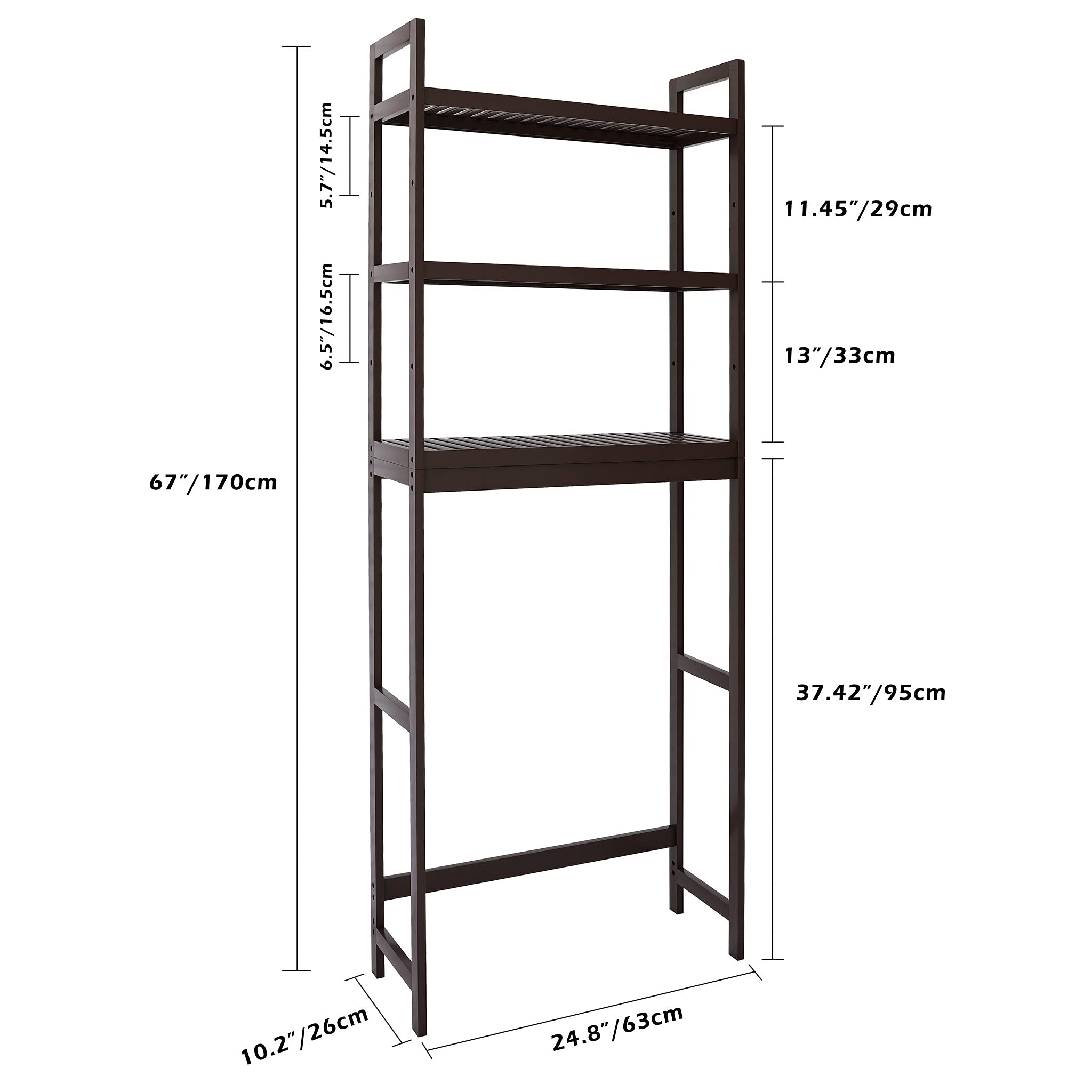 Buy SMIBUY Bathroom Storage Shelf, Bamboo OverTheToilet Organizer