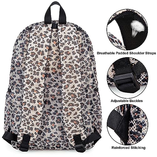 Bluboon Semi-Transparent Mesh Backpack For Girls & Kids - See Through Beach School Bag With Sunflower Print - View #9