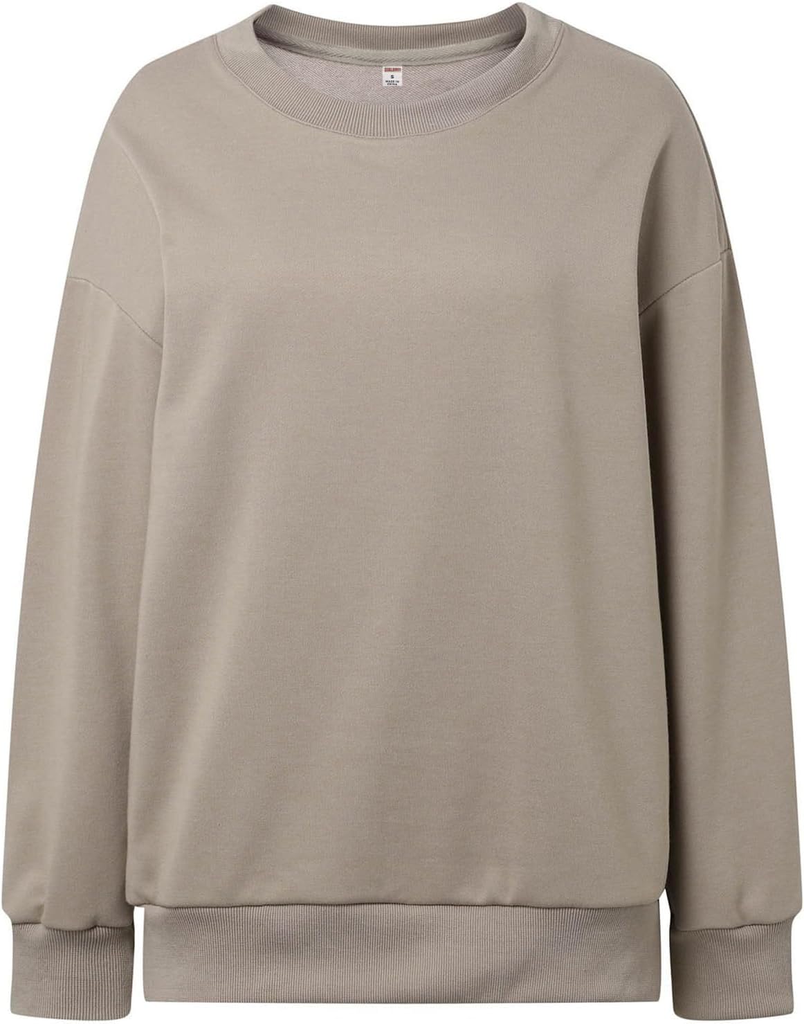 Womens Crew Neck Oversized Sweatshirt with Pockets Long Sleeve Pullover Cotton Hoodies Casual Tops Winter 2025 - Image 6