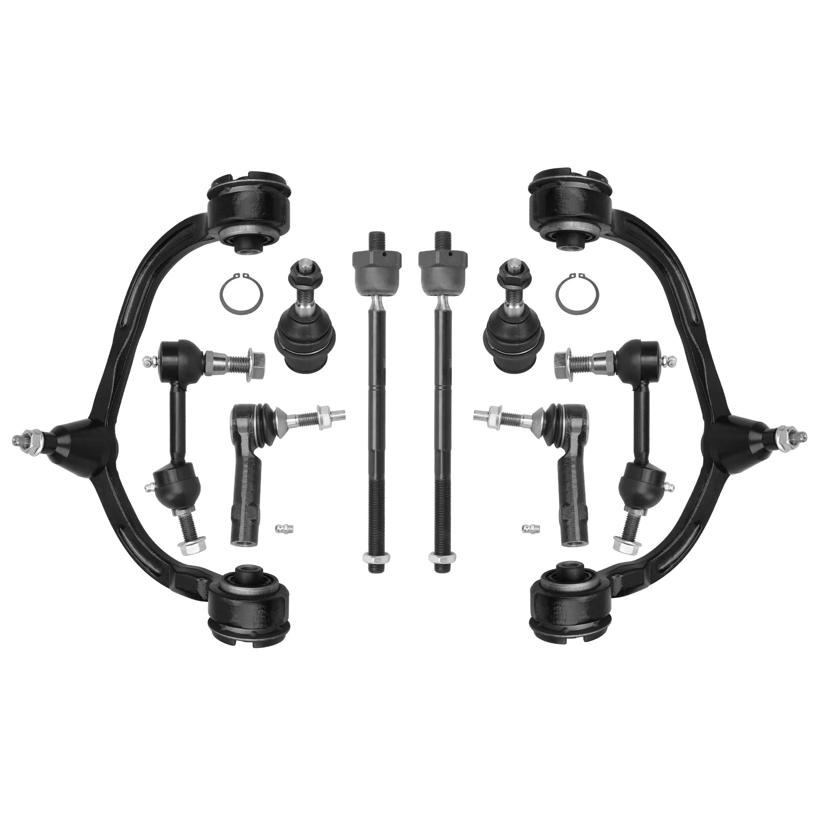 BRTEC Front Upper Control Arms + Ball Joints + Tie Rods + Sway Bars for 2004 2005 2006 for Ford Expedition, 2004-2006 for Lincoln Navigator Upper Control Arms kit - 10pc Suspension Kit