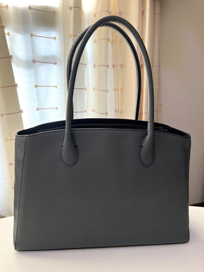 MOTHERHOUSE トートバッグ リンオープン シボ革 レザー チャーム付き 