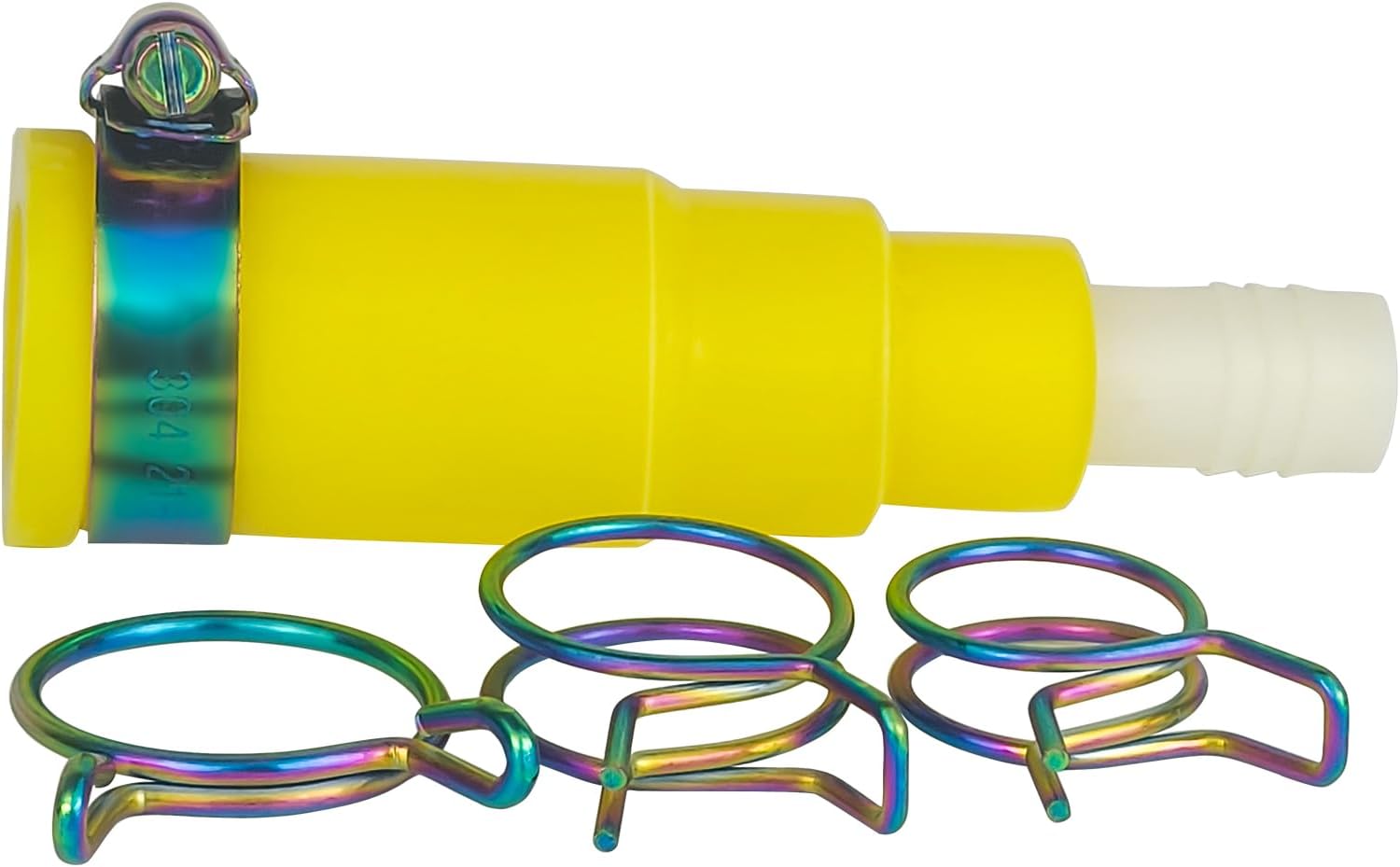 Upgraded Dishwasher drain hose adapter,reinforced construction and anti-corrosion coating, fit for Insink-erator garbage disposals,connector kit with Inlet connector,hose clamp and spring clamps