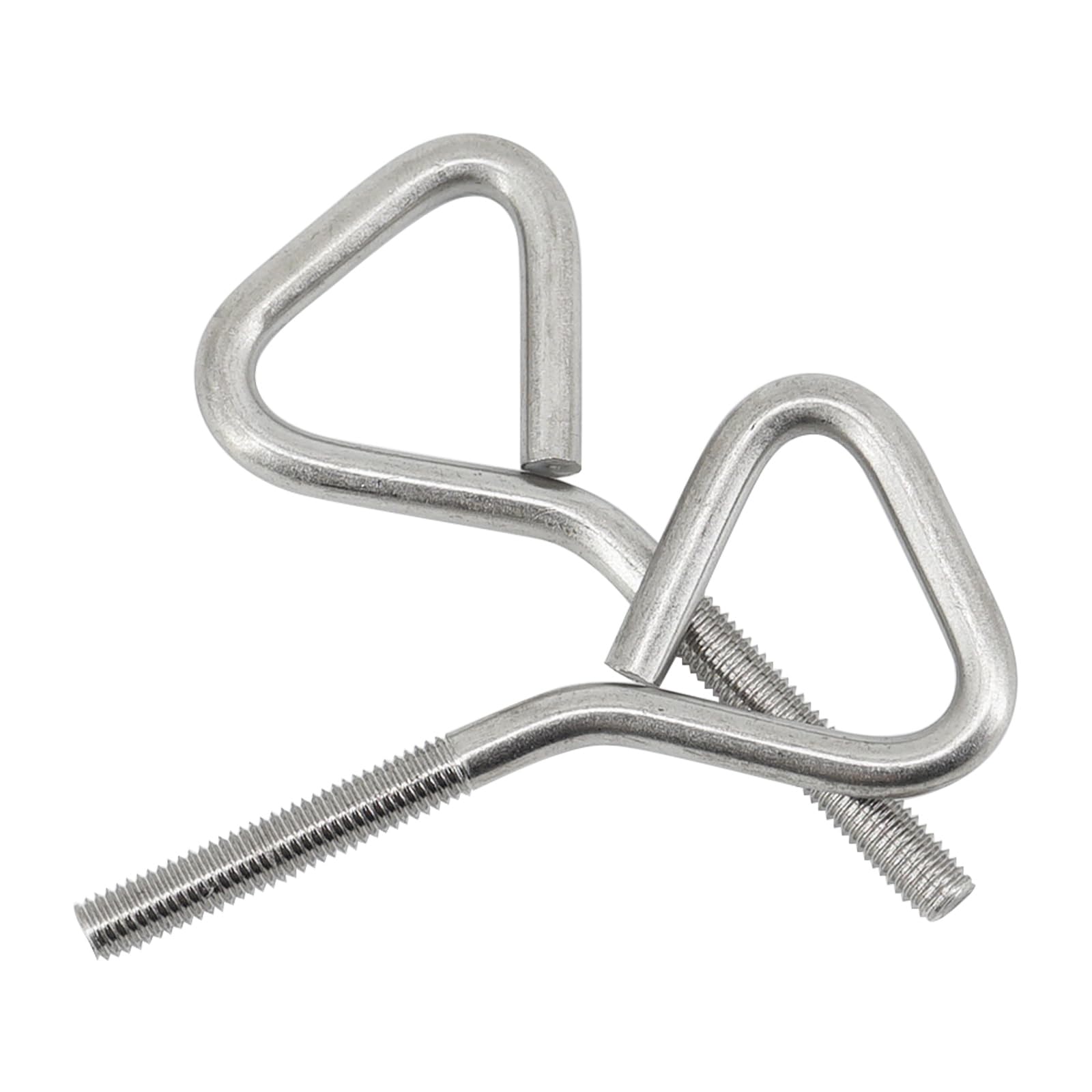 8Pcs M5x30 304 Stainless Steel Long Shank Triangle Lifting Eye bolts Screws Heavy Duty Lifting Ring Eyebolts - Image 2
